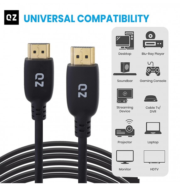 QZ HDMI To HDMI Cable HDMI Cable 3 Meter HDMI ARC Cable HDMI 2 1 qz-hdmi-to-hdmi-cable-hdmi-cable-3-meter-hdmi-arc-cable-hdmi-2-1
